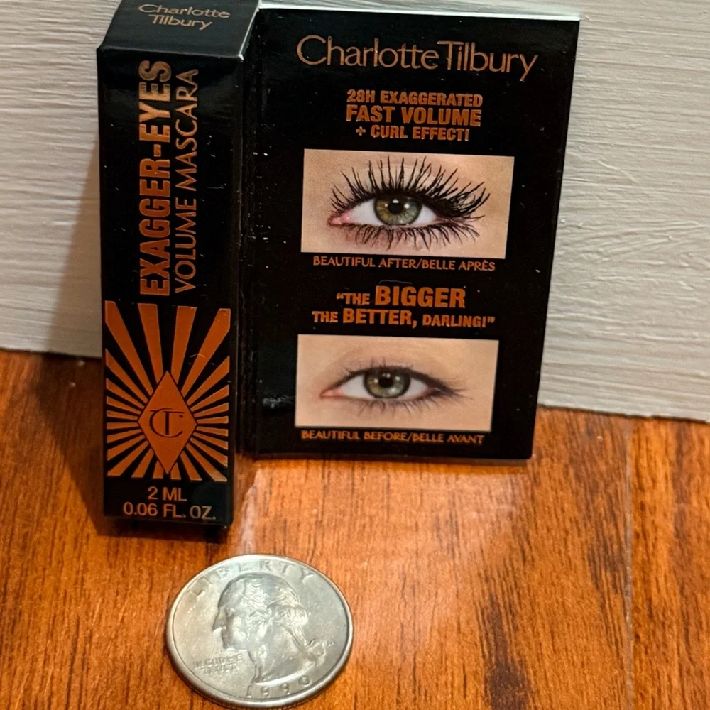 🍄6/$26 Charlotte Tilbury exagger-eyes volume mascara, purse size NWT